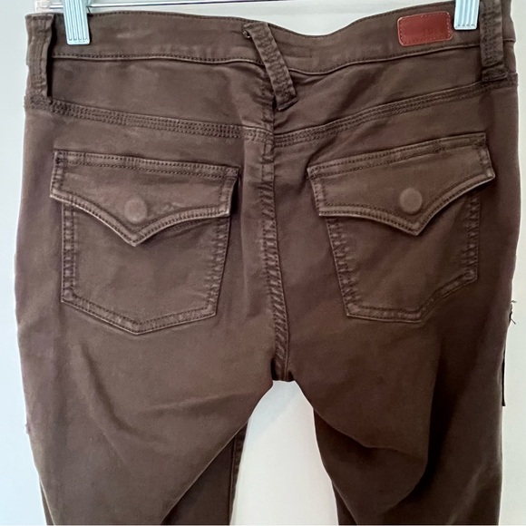 Joie Park Skinny Pants Cargo Style Ankle Zip Fatigue Green Size 28 - Picture 8 of 13